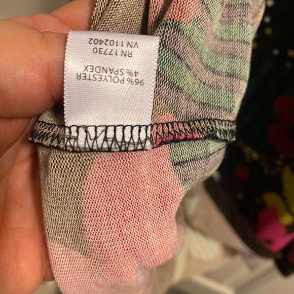 NWT Xhilaration XL Top Black Floral Juniors Tank Style Shirt Knit Material X Lg - Picture 8 of 9